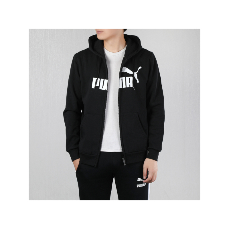 puma彪马男装2019秋冬季新款运动服休闲夹克针织连帽外套581757