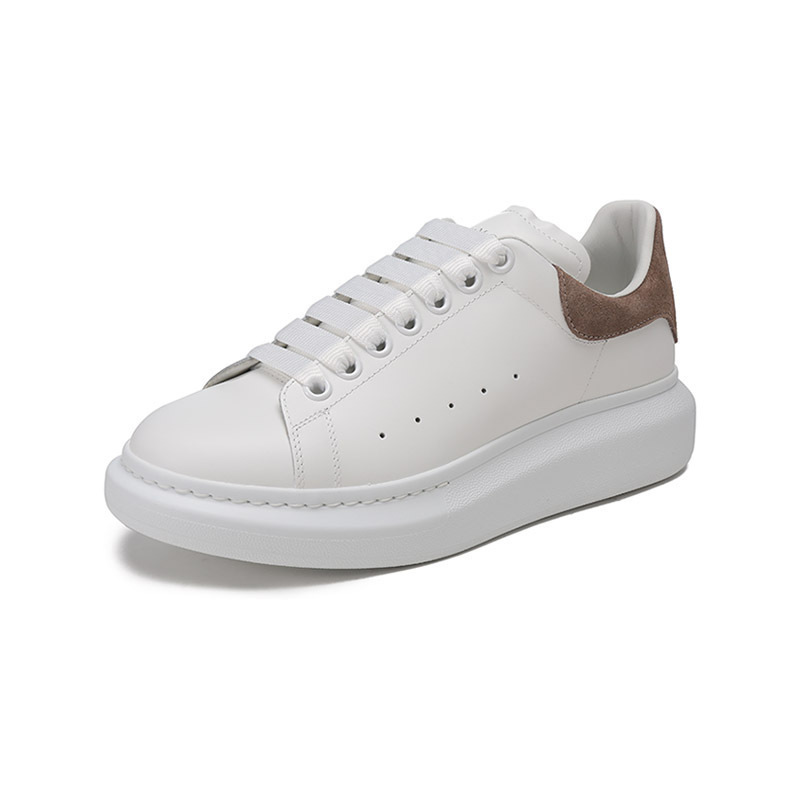 亚历山大·麦昆 ALEXANDER MCQUEEN 男士皮革系带休闲运动鞋厚底鞋小白鞋553680 WIBN2