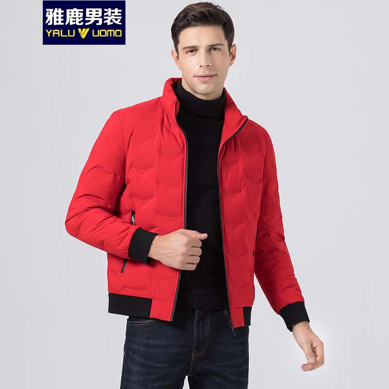 雅鹿男装2018 新款羽绒服爸爸装加厚保暖不受冷S38EDYA08601
