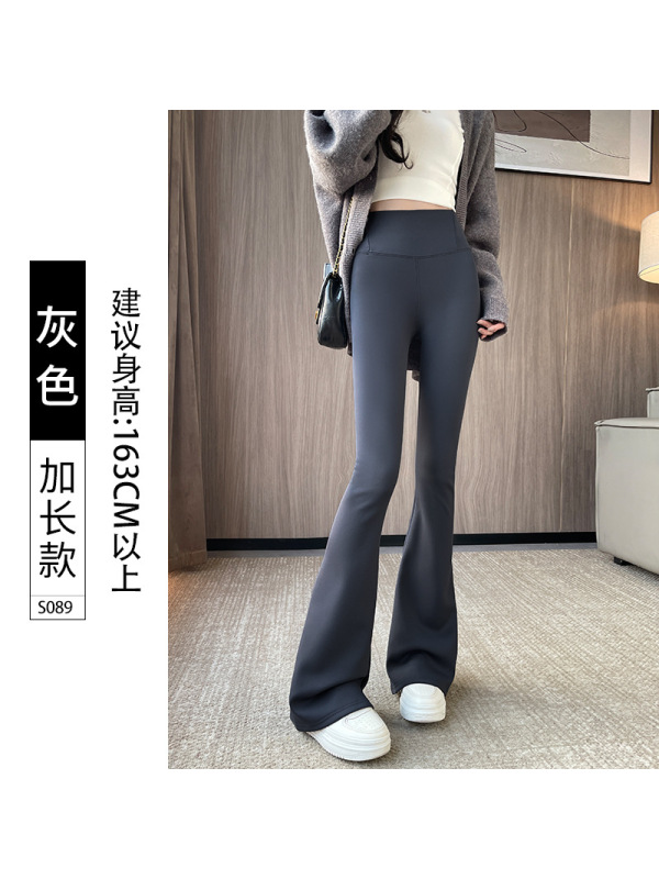 微喇鲨鱼裤女外穿秋冬季新款高腰显瘦芭比加绒加厚瑜伽喇叭裤