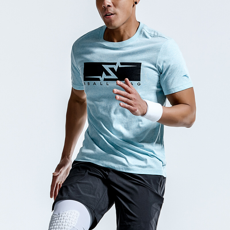 安踏运动短袖男t恤2019夏季新款正品速干透气休闲上衣