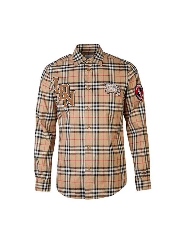 burberry 博柏利 男士棉质翻领衬衫 80245291