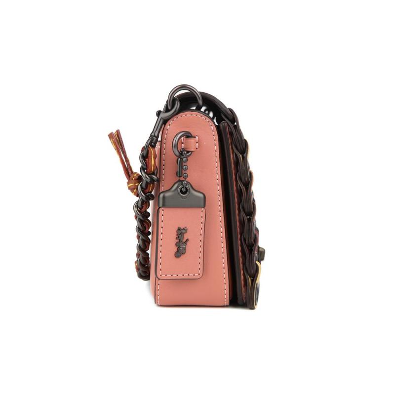 COACH 纯皮拼接女士斜挎包86831