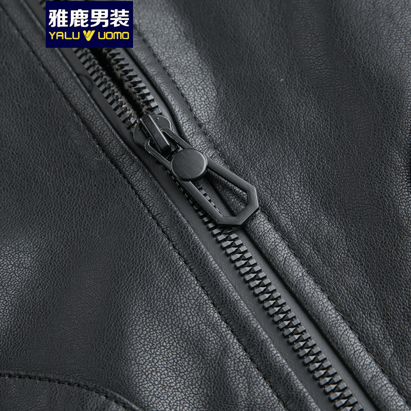 雅鹿男装秋冬季新款皮羽绒夹克保暖外套L18873