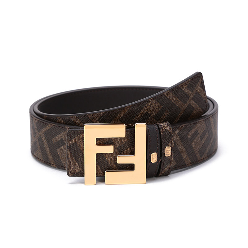 芬迪fendi男士牛皮聚氨酯织物板扣式双面皮带腰带7c0424agr9视频