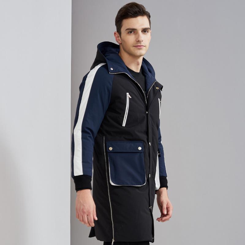 七匹狼旗下圣沃斯系列羽绒服男士冬季时尚保暖防寒中长款连帽外套_1