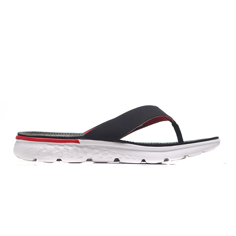 【自营】Skechers斯凯奇男拖鞋ON THE GO舒适轻便缓震夹趾拖54256 54256/BKRD黑色+红色