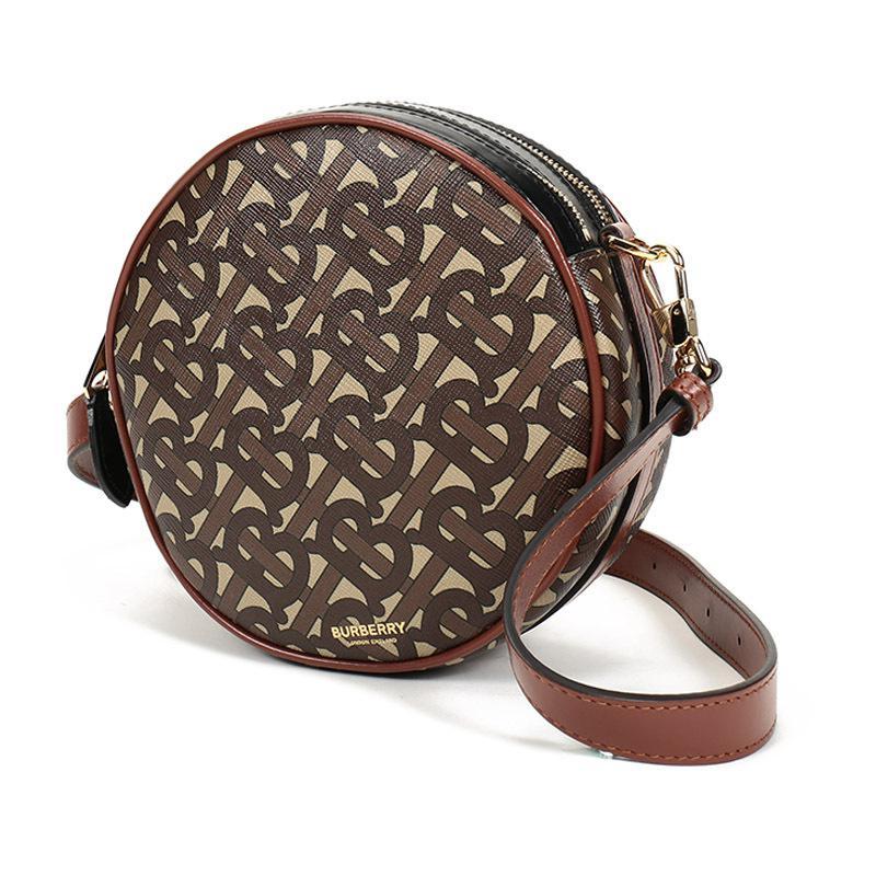 BURBERRY 博柏利 女款 环保帆布圆形Louise路易丝包单肩斜挎包腰包 80265891