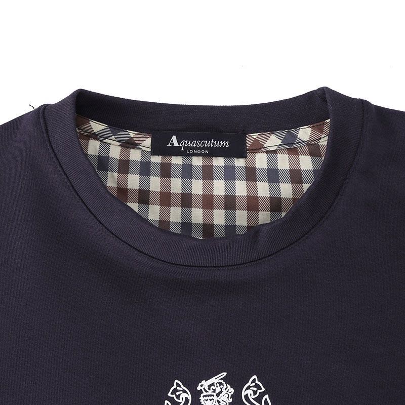 雅格狮丹 AQUASCUTUM 男士卫衣 LOGO印花棉质QMFOO2L0图片