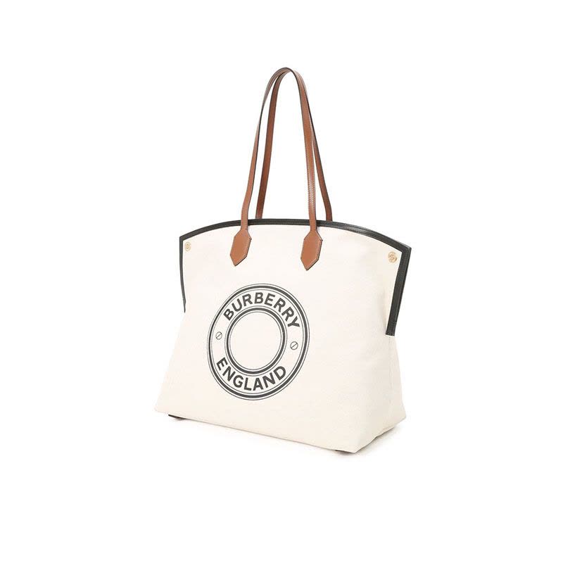 预订 BURBERRY 博柏利 Society TOTE购物袋 单肩包 手提包 圆形徽标帆布织物8032162金扣图片