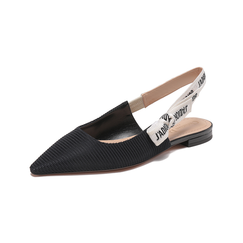 迪奥dior女士织物jadior露跟芭蕾鞋平底鞋单鞋kcb384tfl