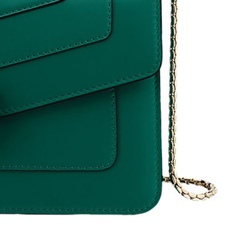 BVLGARI/宝格丽 女款单肩斜挎蛇头包 小号 宝石绿图片