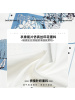OUNIXUE欧昵雪 | [时尚套头短袖]夏季艺术风撞色罗纹圆领休闲印花女式T恤