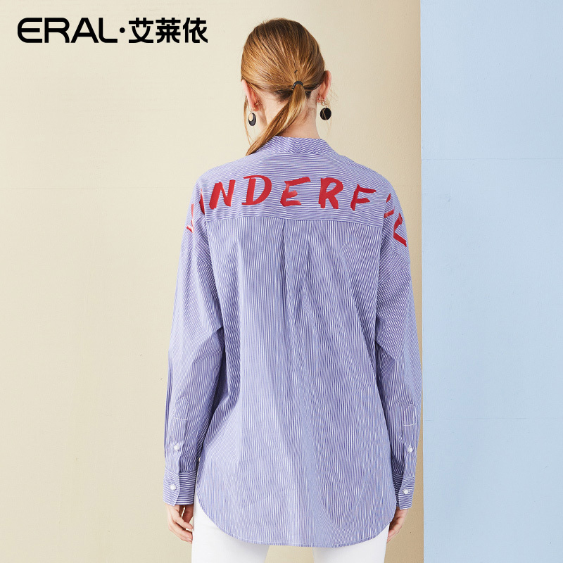 ERAL/艾莱依chic早秋衬衫女长袖2019春秋装新款韩版宽松601824049