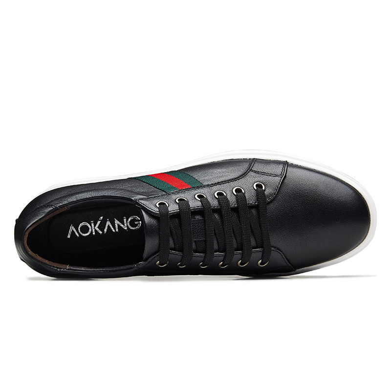 奥康男鞋新款小白鞋男士休闲潮鞋韩版皮鞋男运动板鞋百搭乐福鞋