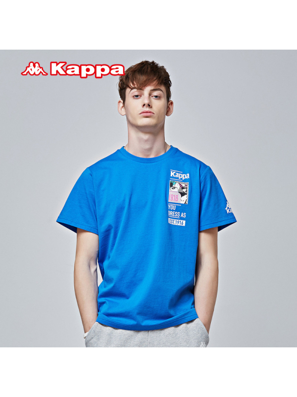Kappa/背靠背卡帕夏季男T恤潮流印花帅气短袖休闲T恤K0815TD66D-864
