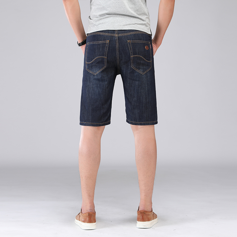 富贵鸟fuguiniao牛仔短裤男修身薄款中裤青年男士时尚休闲五分裤牛仔