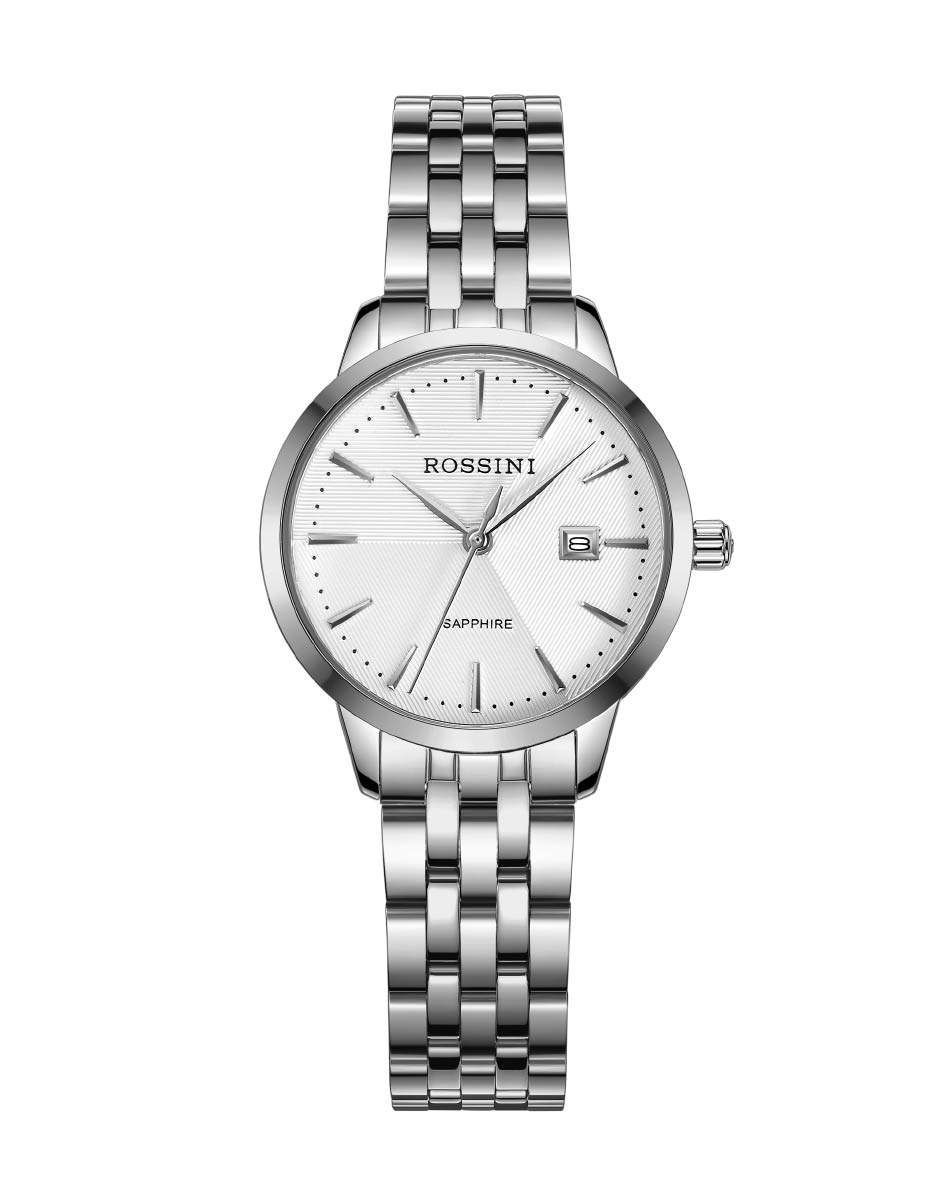 罗西尼手表女专柜同款简约商务女表钢带日历石英表情侣手表女5912参数