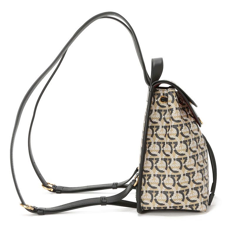 预订FERRAGAMO GANCINI 老花款 双肩包21H987 金扣图片