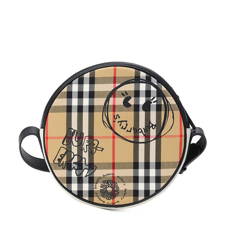 BURBERRY/博柏利 圆形涂鸦单肩包 18x18x6CM图片