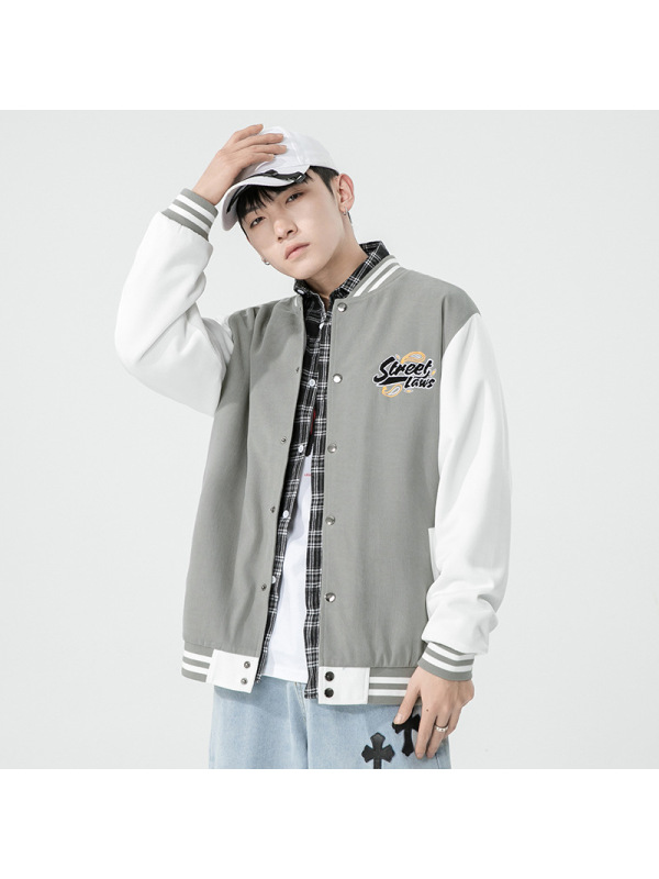 美式潮牌棒球服男春秋季薄款情侣宽松夹克衫街头潮流休闲外套