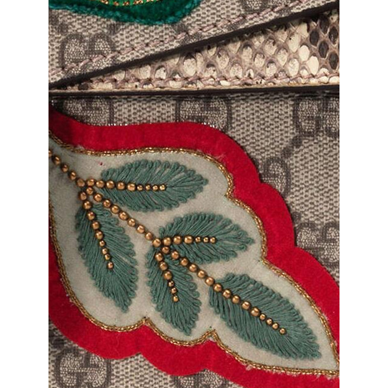GUCCI/古驰 Dionysus系列女士新款帆布饰贴绣虎头扣酒神包400249