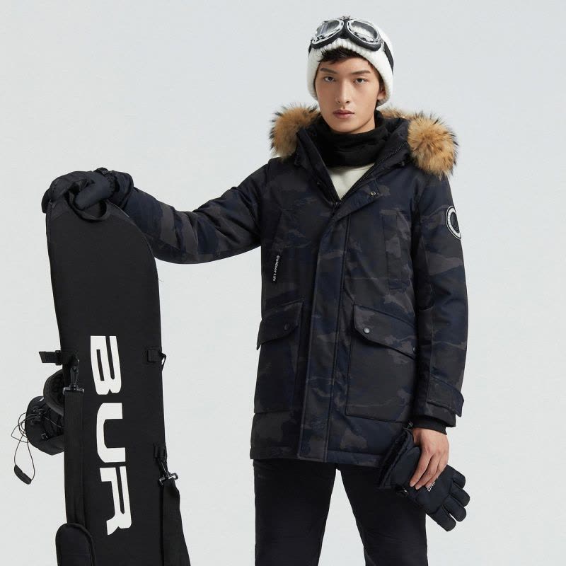 波司登2020新款男士中长款鹅绒加厚极寒冬装羽绒服外套B00142939图片