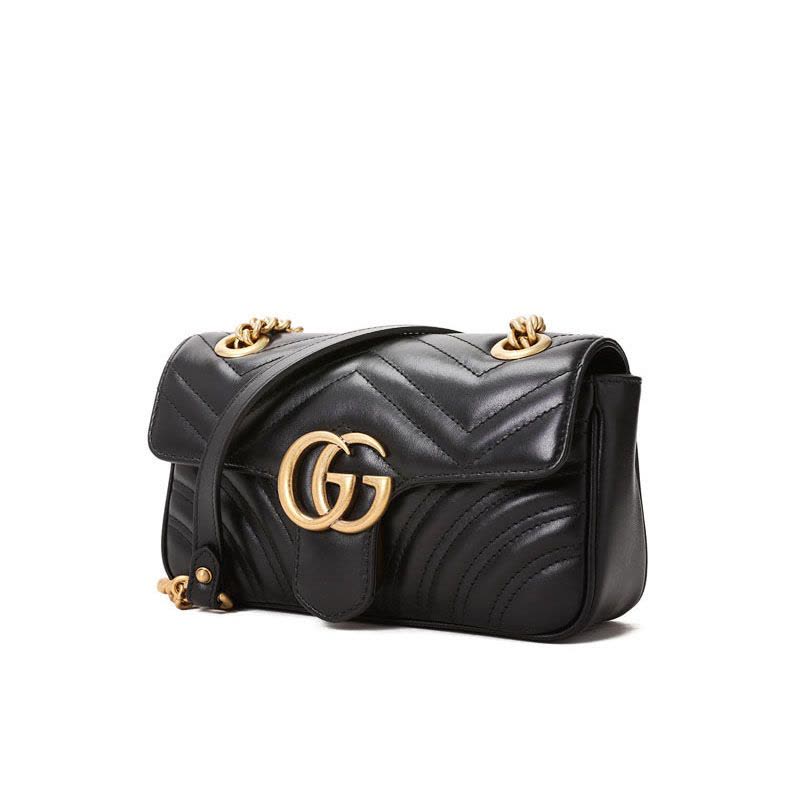 预售GUCCI/古驰 GG Marmont娜扎同款单肩包迷你 黑色图片