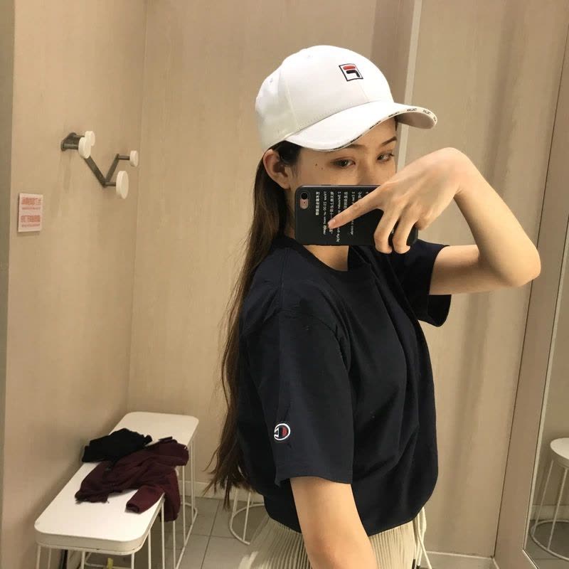 champion 冠军 纯色修身基础款经典T恤短袖T425BK图片