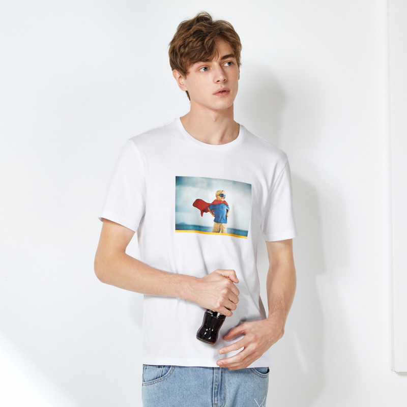 森马夏季纯棉短袖t恤男装人物印花图案体恤学生上衣男潮