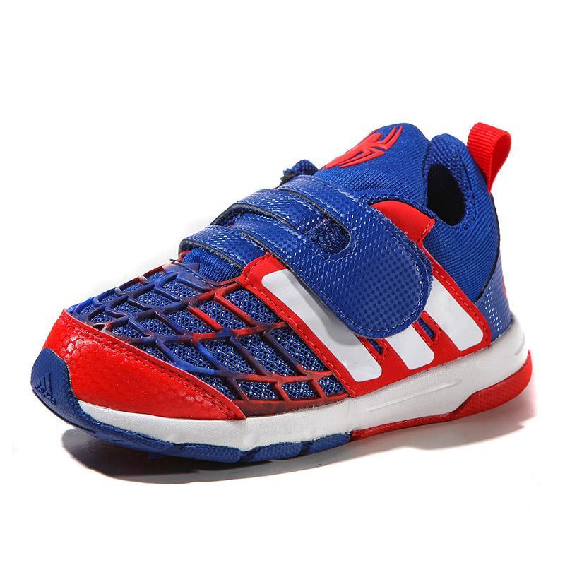 adidas阿迪达斯童男婴童0-4岁魔术贴跑步鞋AQ3781 蓝色 22码/适合脚长125mm