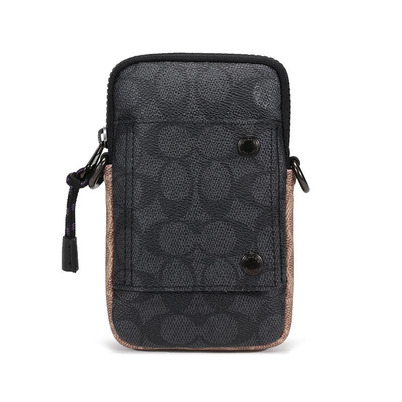 coach蔻驰男士专柜款涂层帆布单肩斜挎包腰包手拿包4959