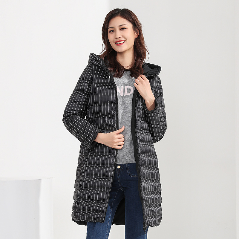 千仞岗秋冬新款羽绒服女双面穿时尚休闲中长款羽绒服