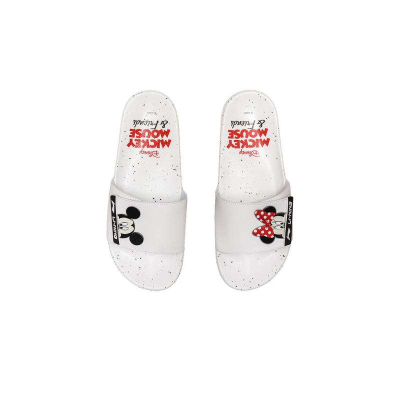李宁迪士尼米奇联名款女子轻便潮流拖鞋agaq024-1
