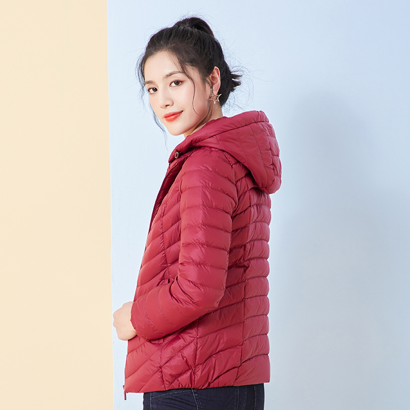 千仞岗轻薄羽绒服女冬装新款修身小棉袄棉外套短款羽绒棉服女
