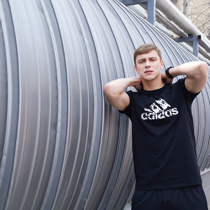 阿迪达斯adidas男装短袖T恤-ADITSG2-BW图片