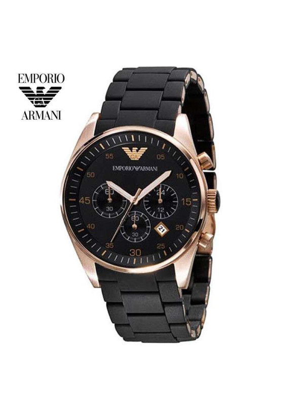 阿玛尼emporioarmani石英表男女手表多功能三眼运动意大利简约时尚非