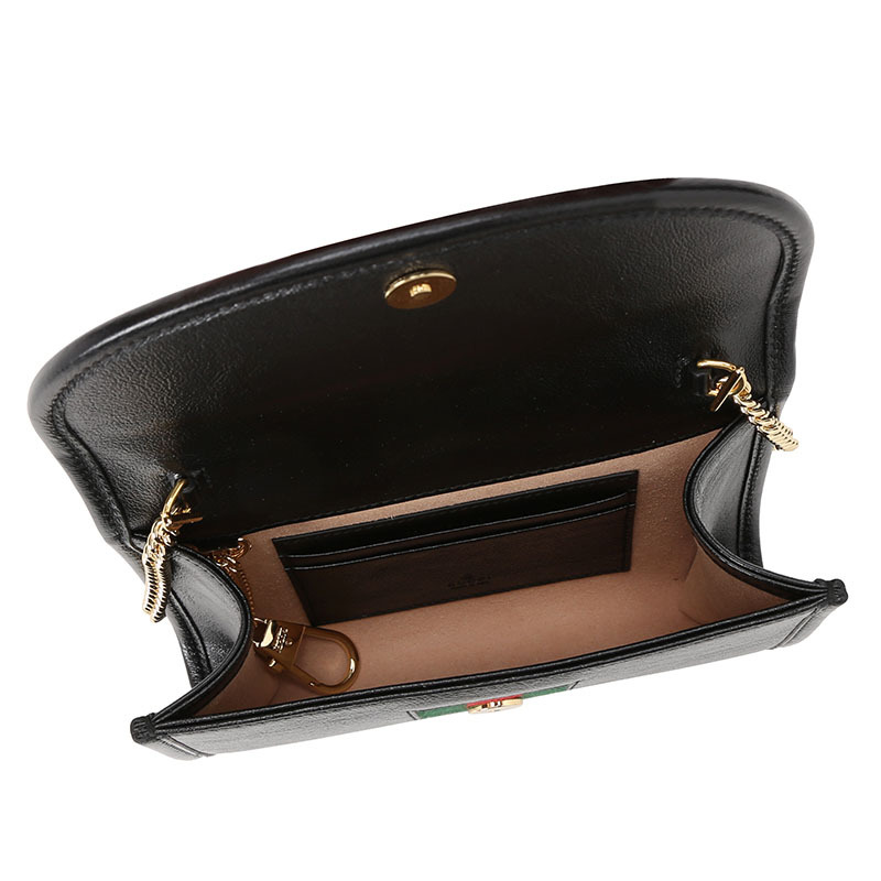 gucci古驰女包rajah单肩包斜挎包链条包迷你珐琅虎头粒纹皮573797金扣