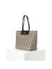 预订FERRAGAMO GANCINI 购物袋 TOTE 老花款 单肩包21I012 织物\牛皮革