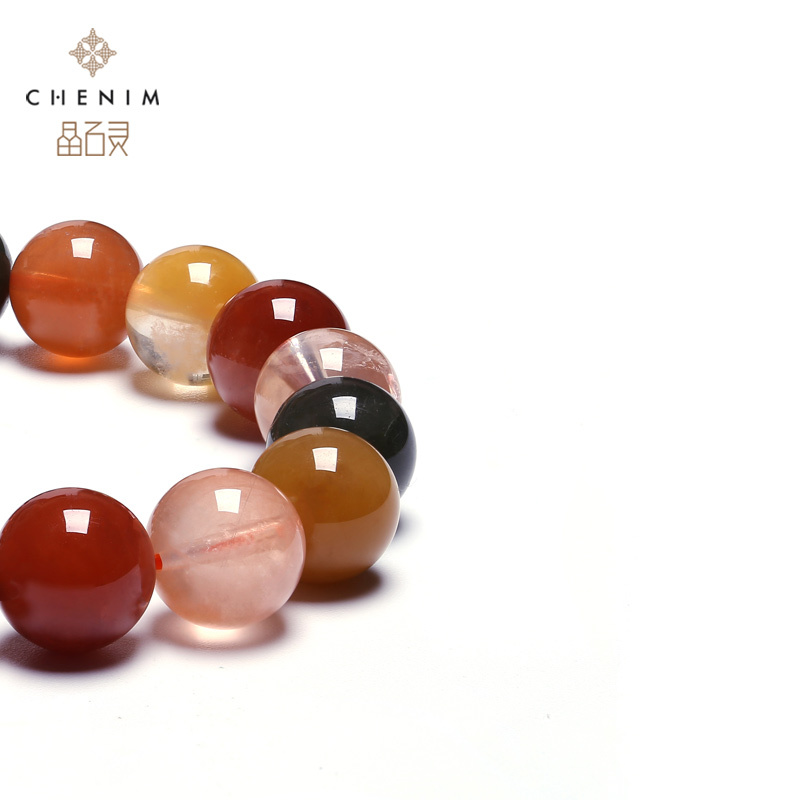 chenim/晶石灵多彩宝石手珠彩色水晶手链男女手串时尚饰品礼物