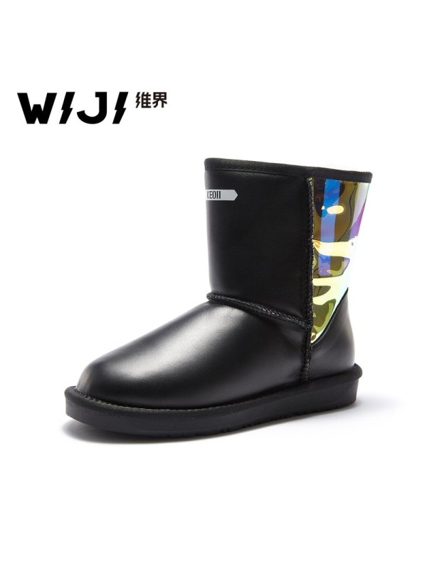 WIJI冬季新款时尚保暖雪地靴休闲个性青春帅气魅力气质舒适女鞋女