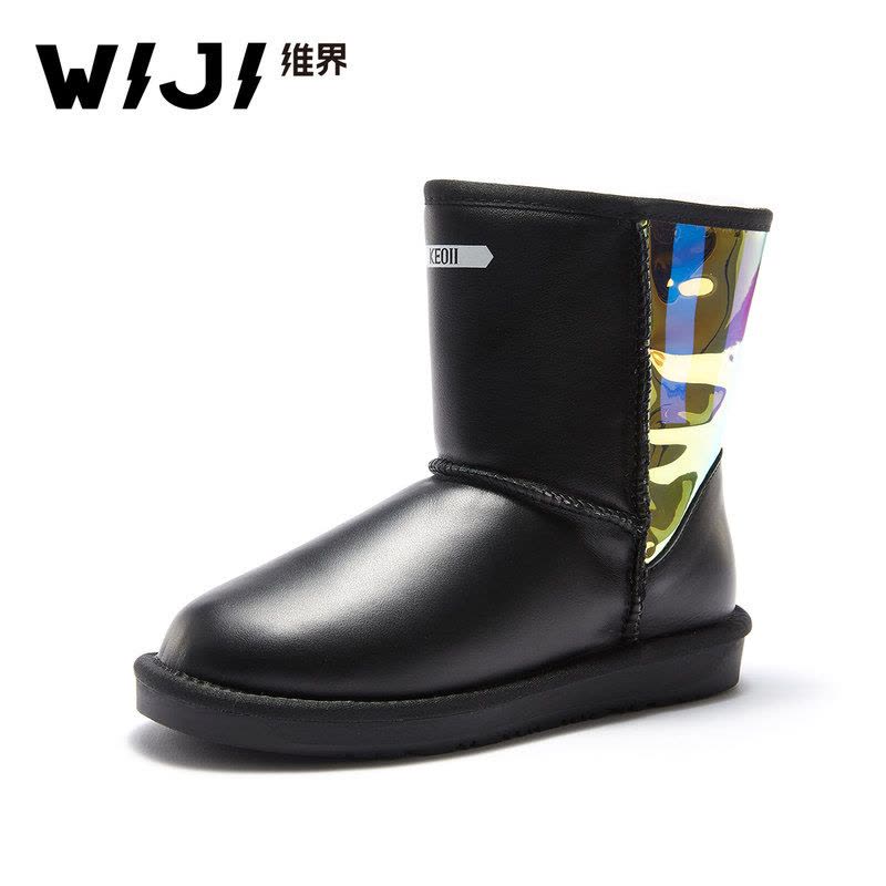 WIJI冬季新款时尚保暖雪地靴休闲个性青春帅气魅力气质舒适女鞋女图片