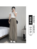 冰丝阔腿裤女夏季薄款2026新款宽松慵懒山本裤肌理感褶皱甩甩裤子