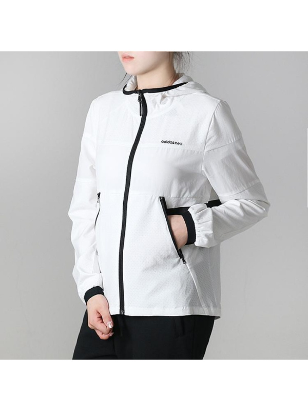 adidas阿迪达斯neo夹克女秋运动休闲防风外套DM2116