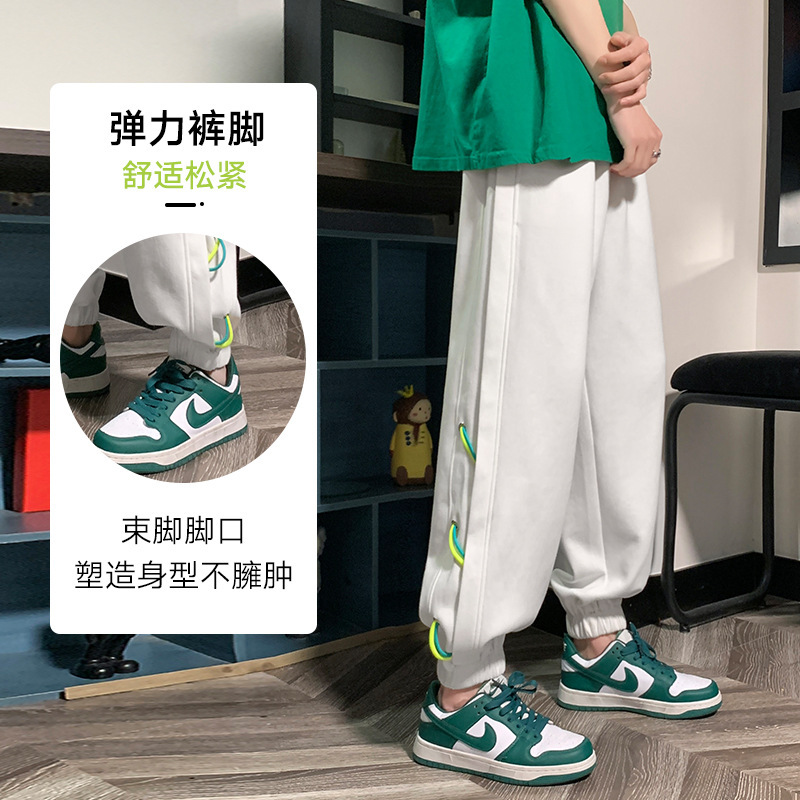 Three Sons秋季2022高街设计潮牌休闲裤男垂坠感宽松阔腿束脚男裤子