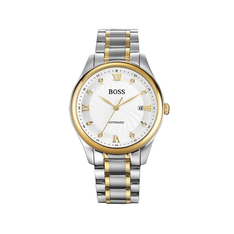 boss 手表男 全自动机械表时尚手表男士 商务手表精钢防水