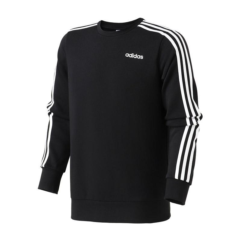 【自营】adidas男服卫衣圆领套头衫针织运动休闲运动服DQ3083 L DQ3083黑色