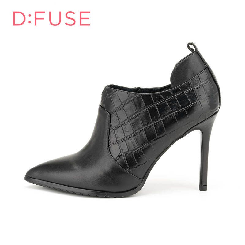 ST&SAT/星期六旗下春秋款侧拉链尖头高跟单鞋女鞋DF63112111图片