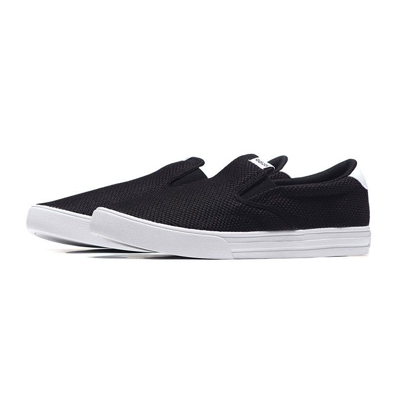 【自营】adidas阿迪达斯NEO男子板鞋帆布鞋休闲运动鞋D97256 D972561号黑色+亮白图片