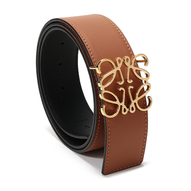 loewe罗意威男女通用款牛皮革anagram板扣式双面皮带腰带51501010